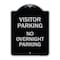 Signmission Visitor Parking Visitor Parking No Overnight Parking Heavy-Gauge Alum Sign, 24" x 18", BS-1824-22726 A-DES-BS-1824-22726 - alternate 1